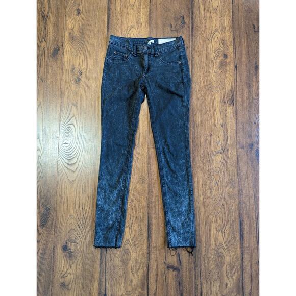 Rag & Bone Legging Acid Wash Rose Bowl Navy Size 25 - Picture 5 of 7